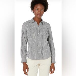 Foxcroft Womens The Hampton Crinkle Check Shirt